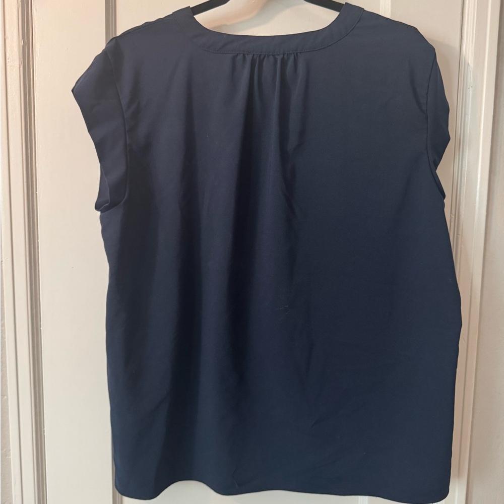 Hilary Radley Navy Blue Women's Blouse